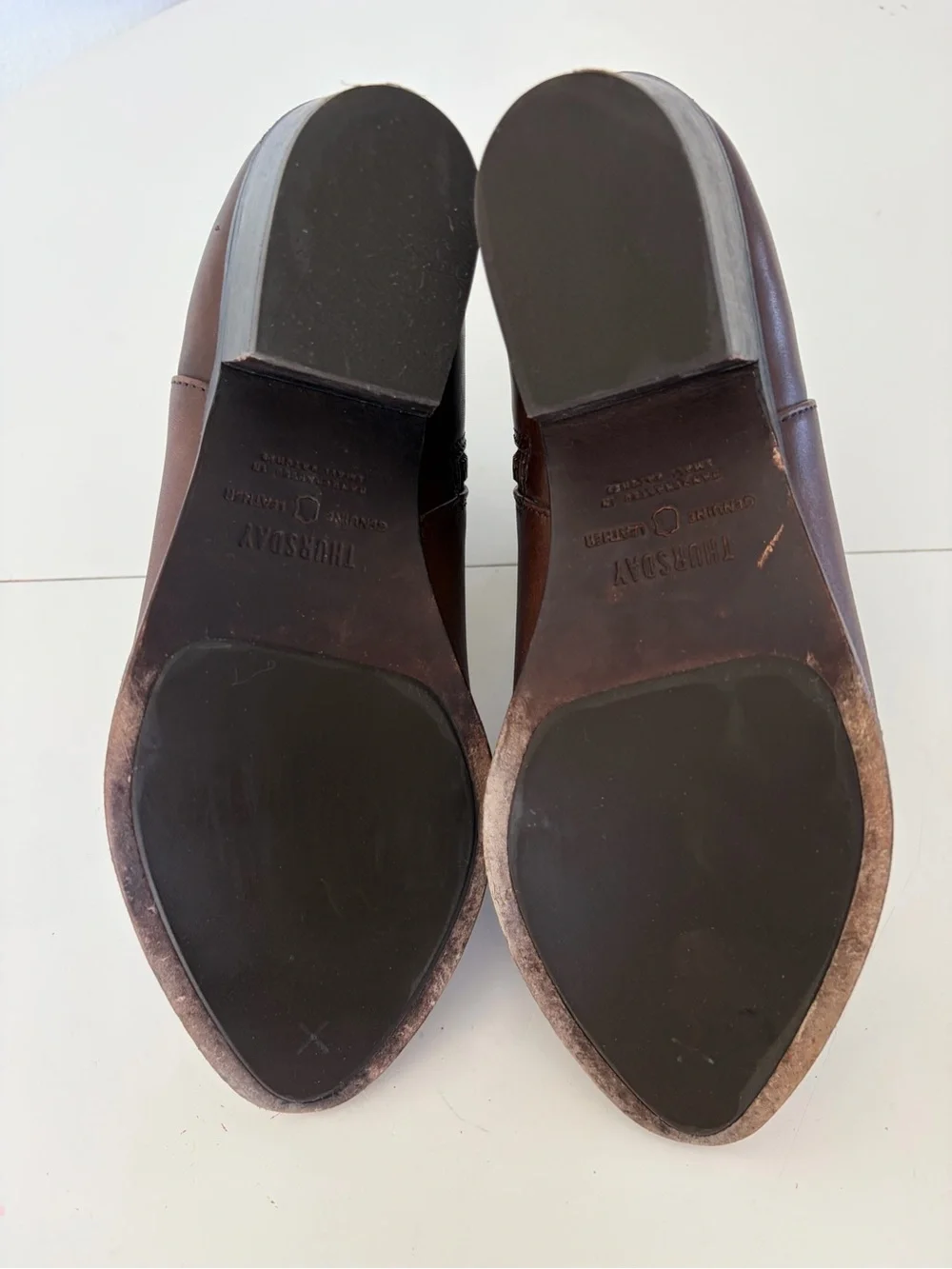 Thursday Boot Company Downtown Bootie Amaretto Brown Leather Ankle Boots